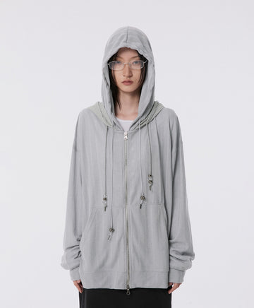 Oversized 2-Hooded Zip Up